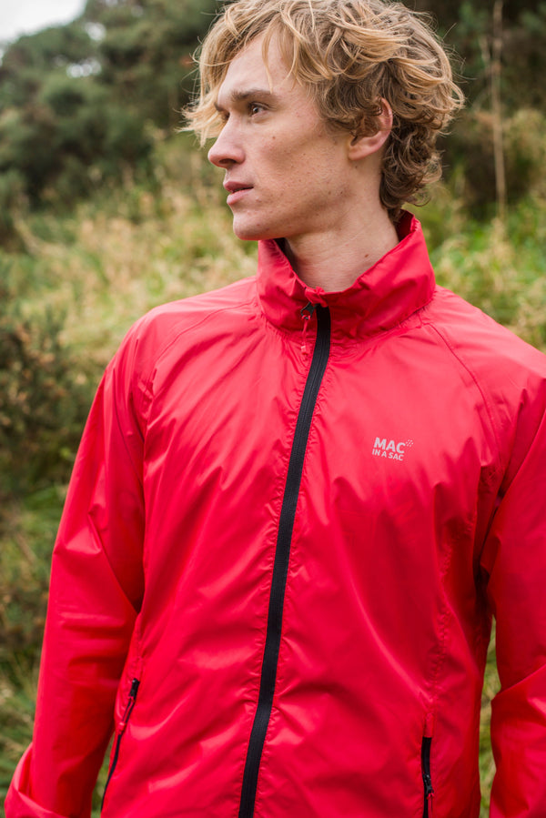Mac in a Sac Origin Unisex Waterproof Packaway Jacket - Lava Red