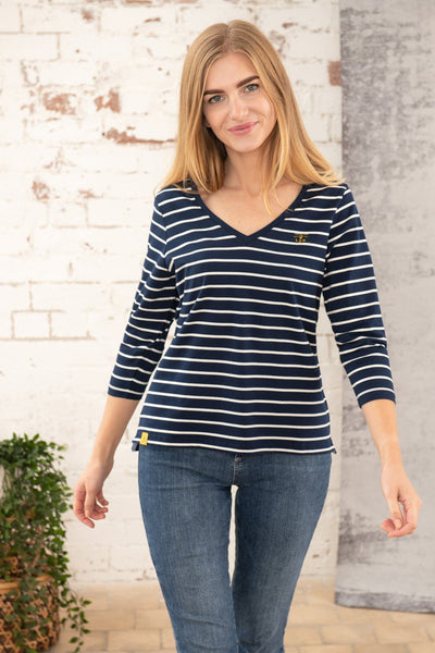 Ariana Top - Midnight Stripe