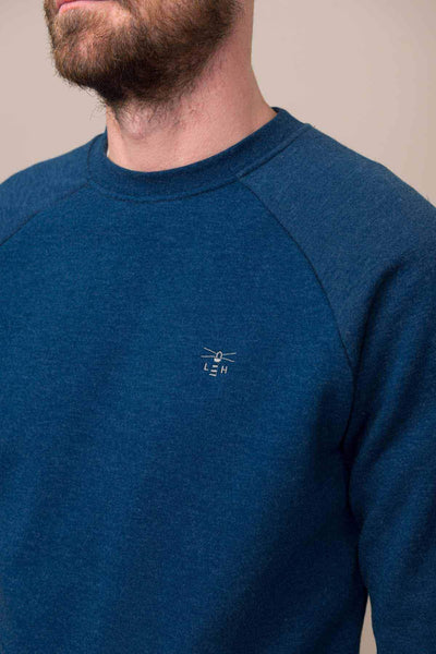 Crew Mens Sweater - Deep Blue Marl