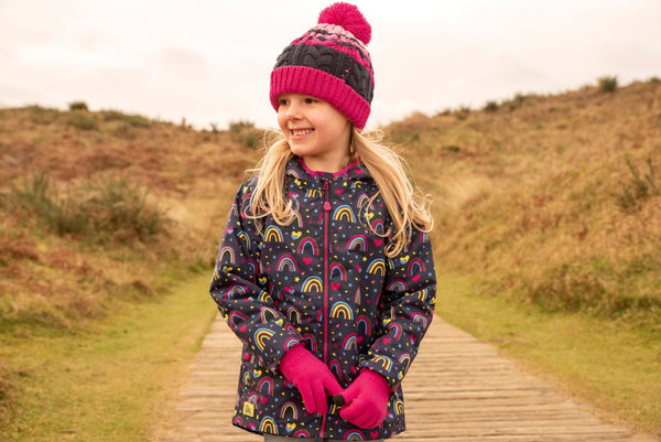 Amelia Coat - Rainbow Print