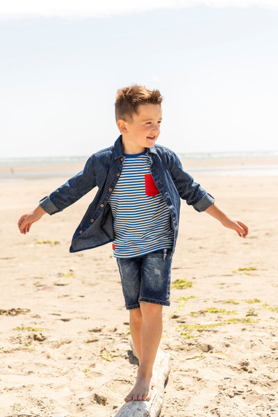 Elliot Boys Shirt - Washed Denim