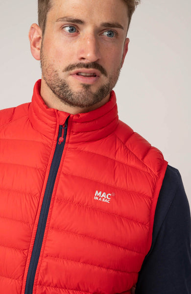 Mac in a Sac Alpine Mens Down Gilet - Red