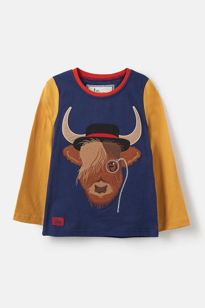 Oliver Boys Top - Angus Highland Cow