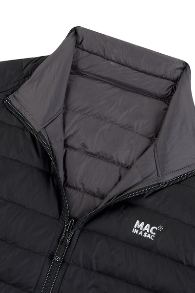 Mac in a Sac Polar Mens Reversible Down Jacket - Jet Black Charcoal