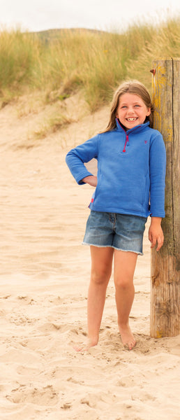 Robyn Girls Half Zip Jersey - Cornflower
