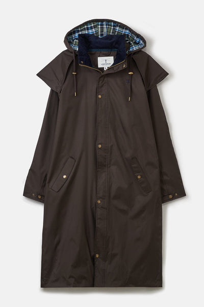 Stockman Mens Full Length Waterproof Rain Coat - Chocolate