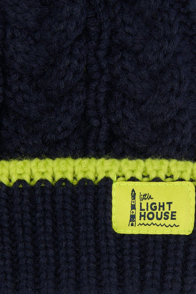 Bobbie Bobble Hat - Navy Lime-Lighthouse