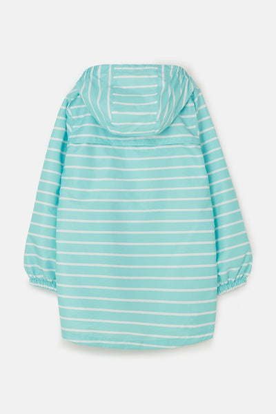 Cara Kids Rain Parka - Soft Turquoise Stripe-Lighthouse