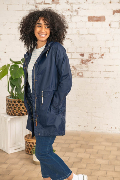 Cara Rain Parka - Navy-Lighthouse