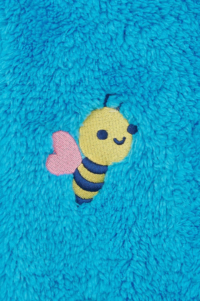 Gracie Sherpa Fleece - Bright Teal Bee-Lighthouse
