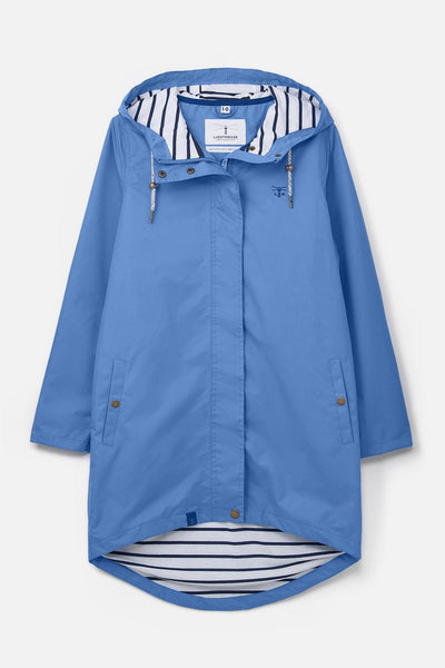 Long Beachcomber Jacket - Marine Blue-Lighthouse