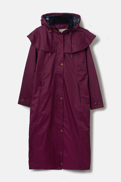 Outback Womens Full Length Waterproof Raincoat - Plum
