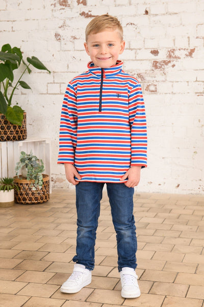 Riley Sweatshirt - Blue Red Stripe-Lighthouse