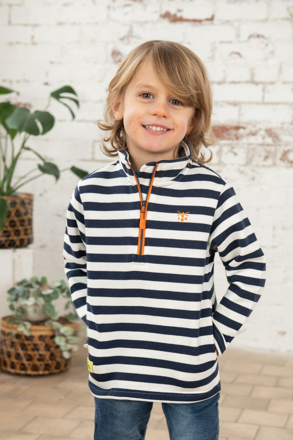 Riley Sweatshirt - Navy Stripe-Lighthouse