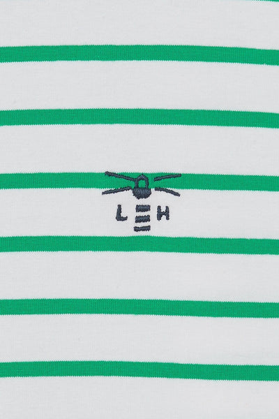 Seashore Long Sleeved Top - Seagrass Stripe-Lighthouse