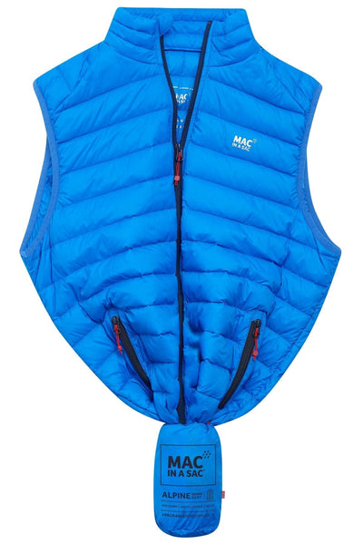 Mac in a Sac Alpine Mens Down Gilet - Ocean Blue