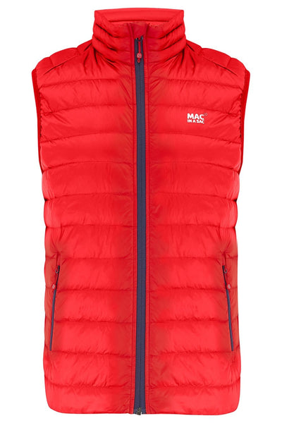 Mac in a Sac Alpine Mens Down Gilet - Red