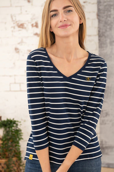 Ariana Top - Midnight Stripe