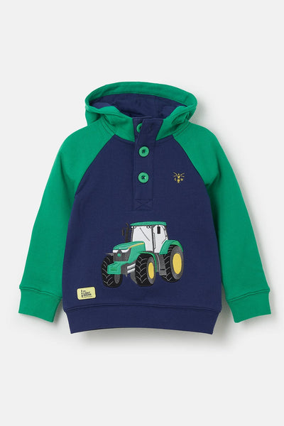 Jack Hoodie - Green Tractor Appliqué