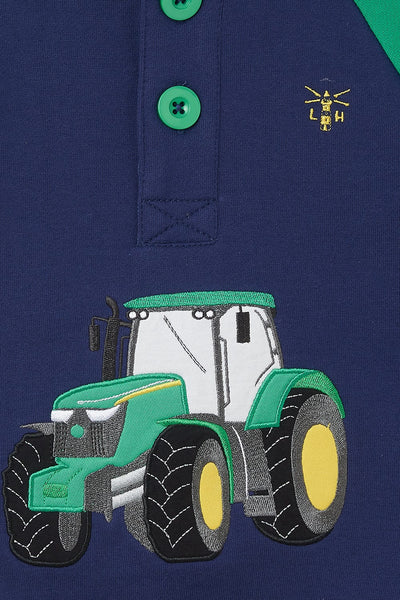 Jack Hoodie - Green Tractor Appliqué