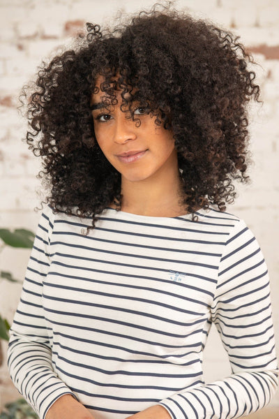 Causeway Women's Top, Cloud Midnight Stripe