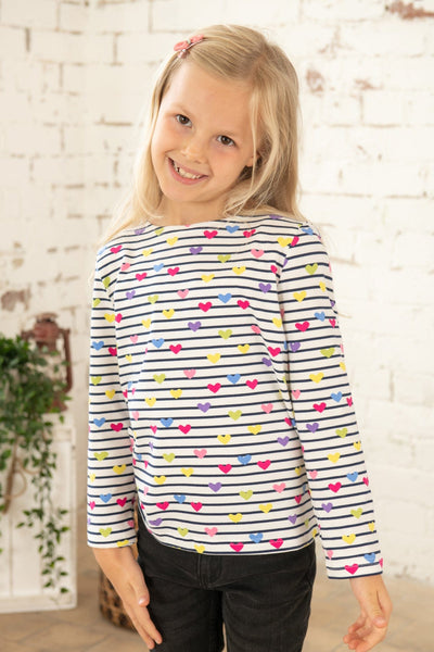 Causeway Girls Top - Heart Print