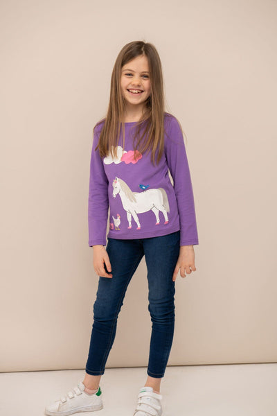 Causeway Girls Top - Pony Appliqué