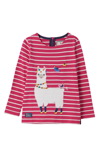 Causeway Girls Top - Llama Appliqué