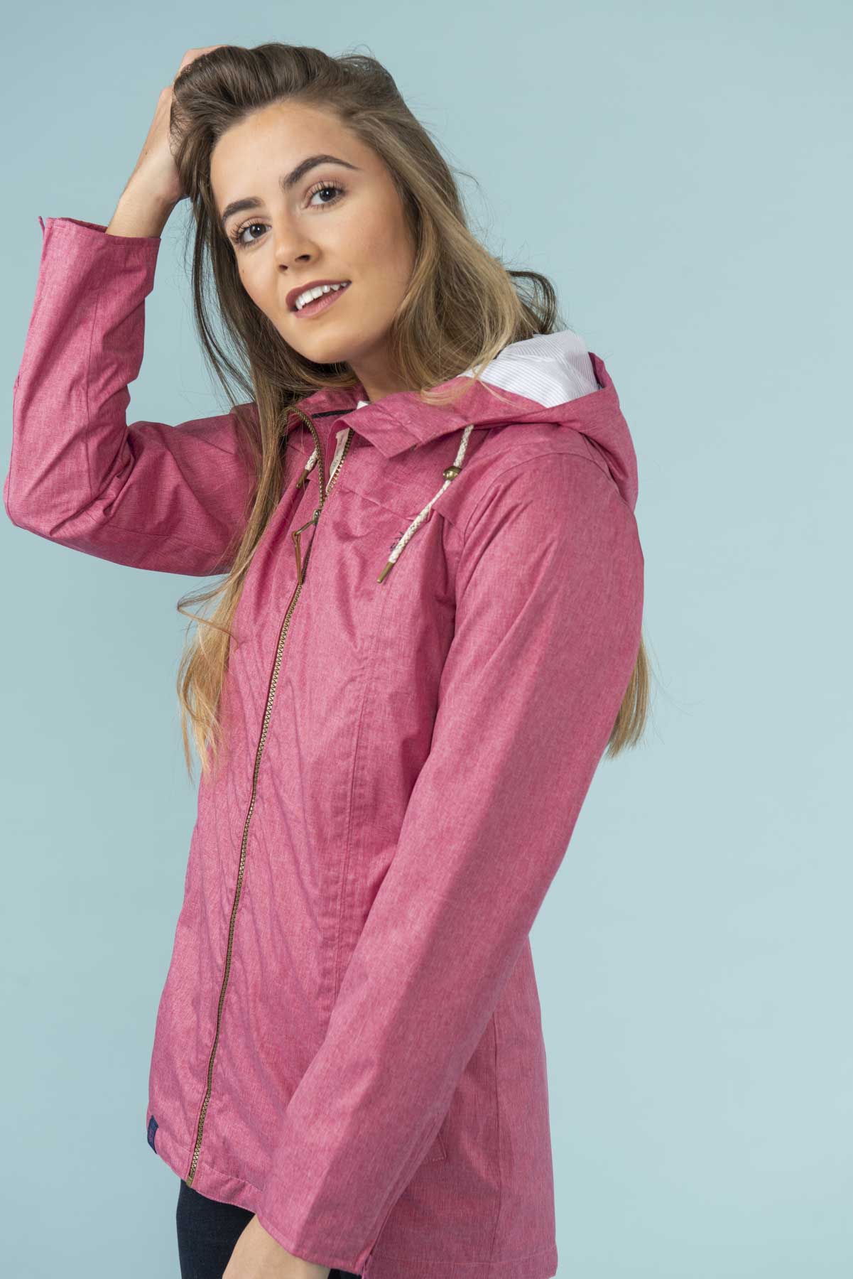 Hip length cheap rain jacket