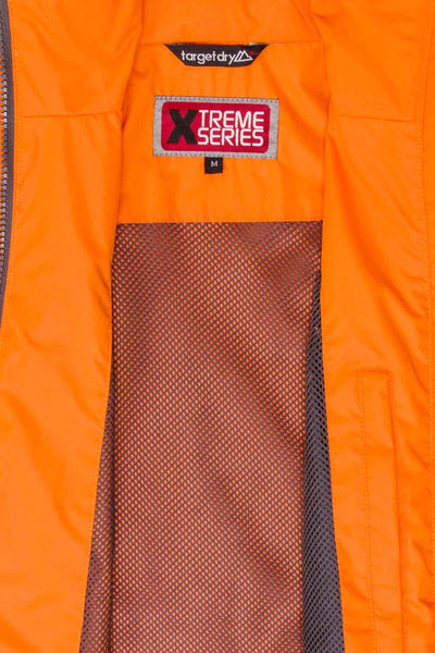 Xtreme Series Core Mens Waterproof Jacket Orange Mesh Lined