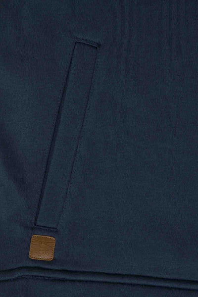 Lighthouse Mens Cove Jersey Top in Blue Rear Lighthouse Logo Tab