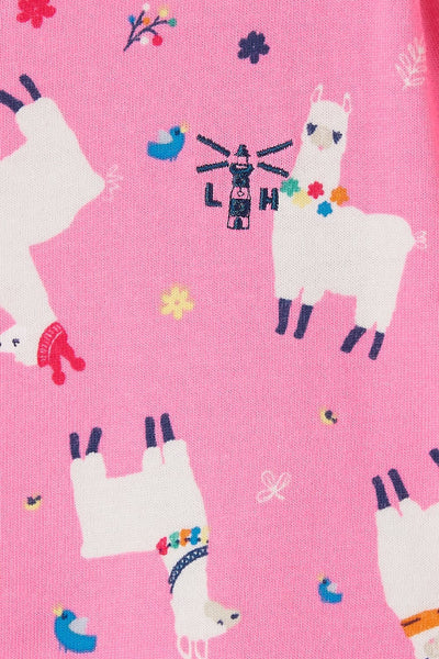 Ellie Girls Dress - Llama Print