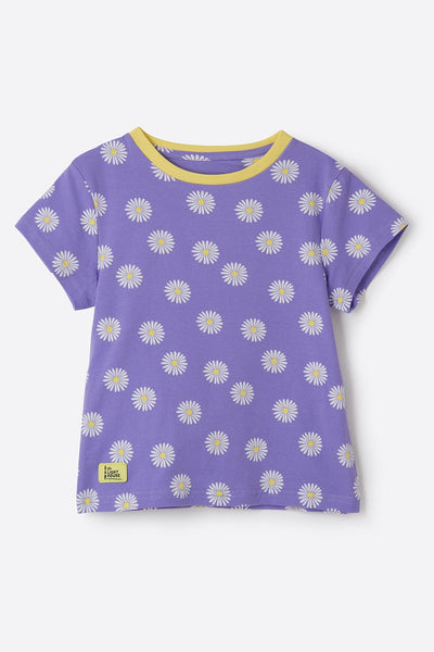 Causeway Short Sleeve - Lilac Daisy Print