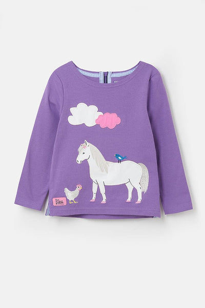 Causeway Girls Top - Pony Appliqué