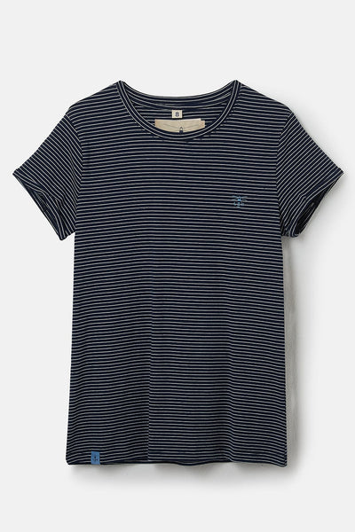 Lighthouse Seashore Women's T-Shirt Midnight Stripe