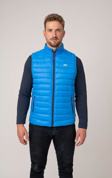 Mac in a Sac Alpine Mens Down Gilet - Ocean Blue