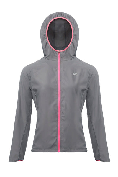 Mac in a Sac ULTRA Breathable Packable Running Jacket Grey Hood