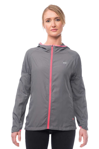 Mac in a Sac ULTRA Breathable Packable Running Jacket Grey Contrast Zip