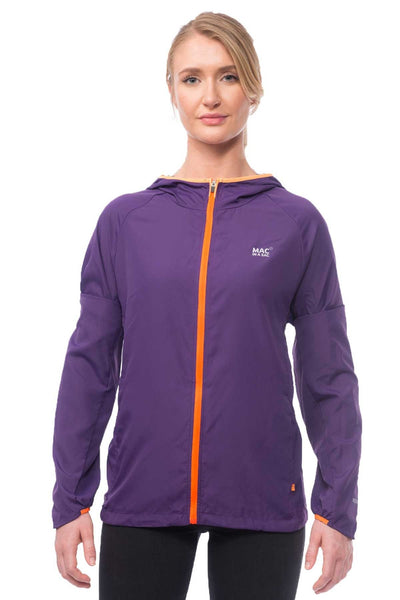 Mac in a Sac ULTRA Breathable Packable Running Jacket Violet Contrast Zip