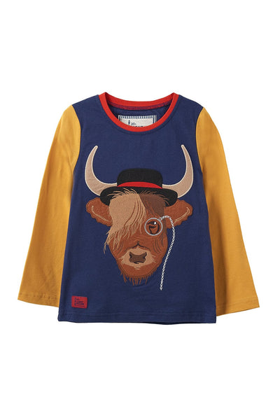 Oliver Boys Top - Angus Highland Cow