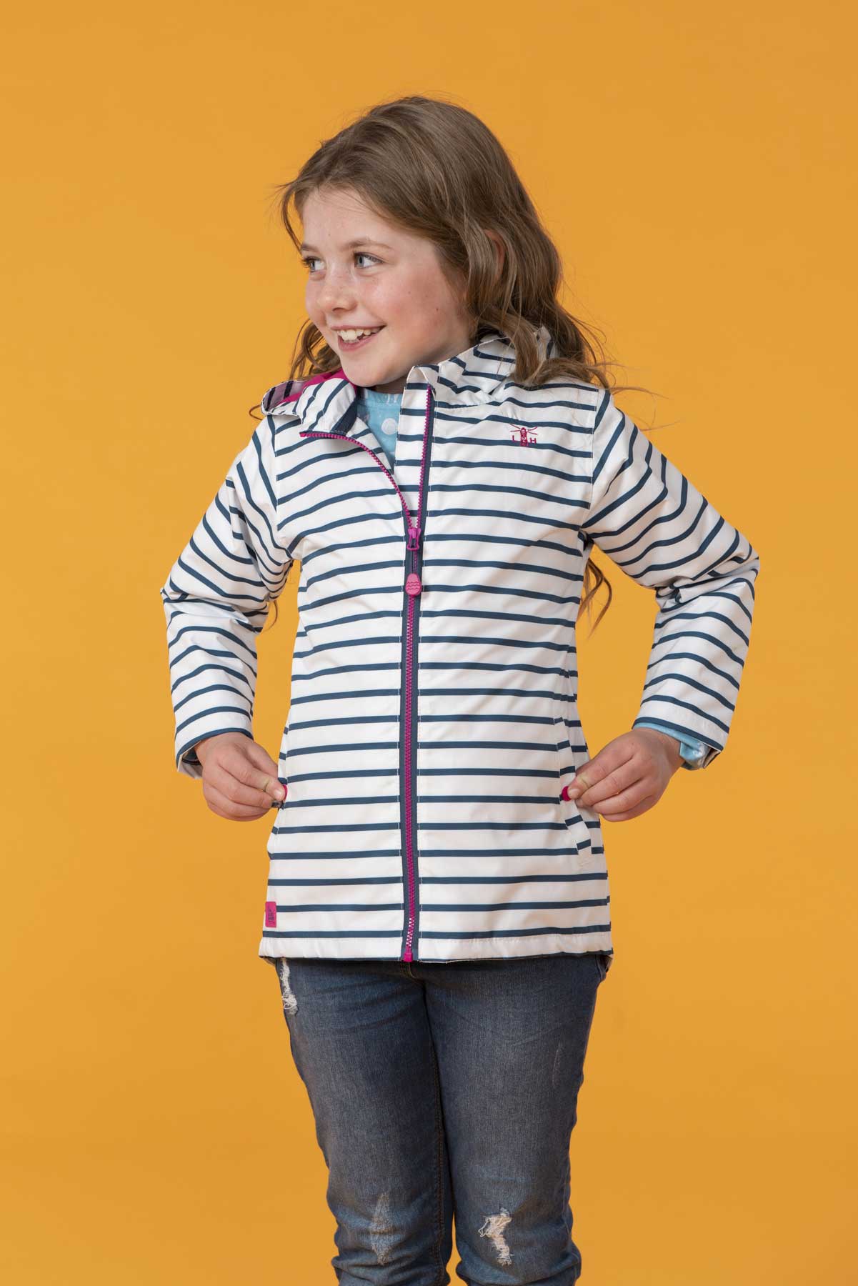 Striped waterproof cheap jacket