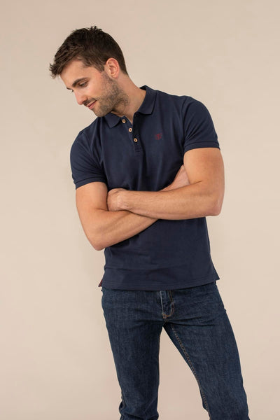 Lighthouse Pier Polo - Men's Classic Polo Shirt - Navy