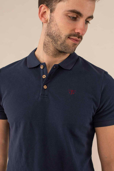 Lighthouse Pier Polo - Men's Classic Polo Shirt - Navy