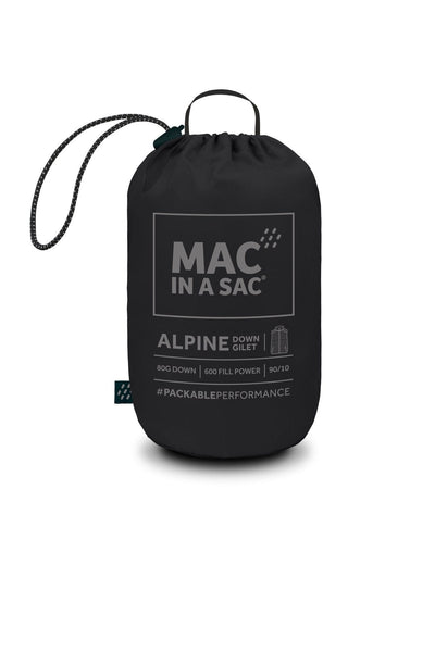 Mac in a Sac Alpine Mens Down Gilet - Jet Black