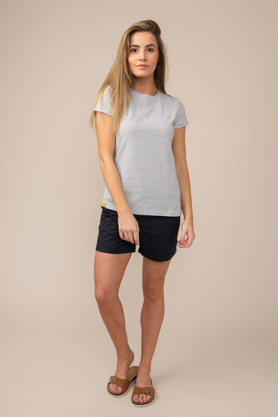 Lighthouse Seashore Women's T-Shirt Cloud Midnight Stripe