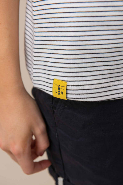 Lighthouse Seashore Women's T-Shirt Cloud Midnight Stripe