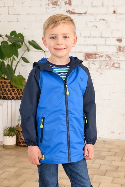 Boys navy waterproof jacket shop