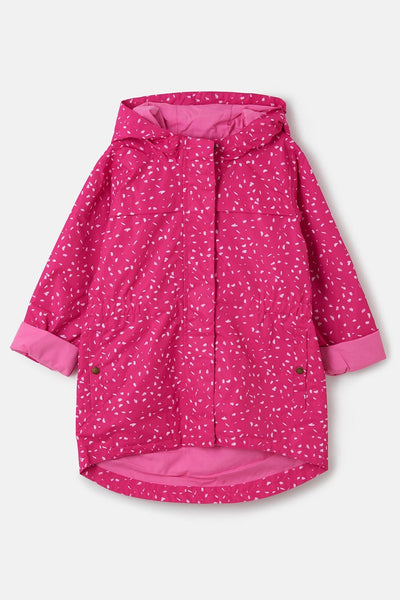 Charlotte girls' waterproof parka, Bright Pink Print 