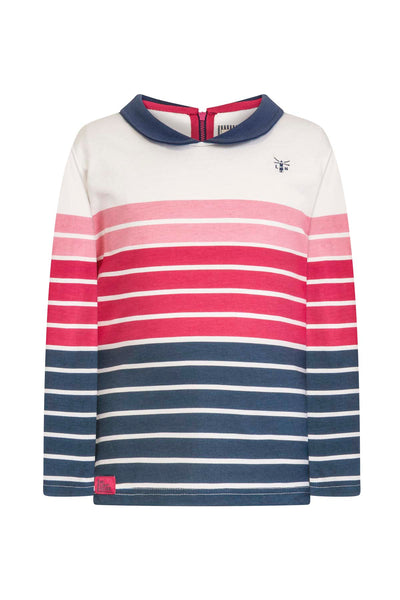Emmie Jersey Top - Blue Pink Stripe