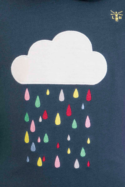 Emmie Jersey Top - Raindrop Appliqué